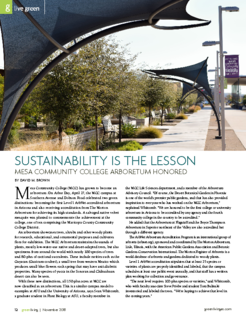 Sustainability is the Lesson: The Arboretum at MCC