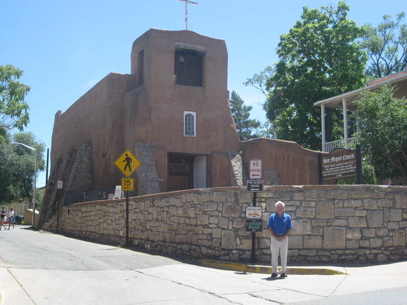 San Miguel Church in Old Santa Fe. I told the officer I was not parking.